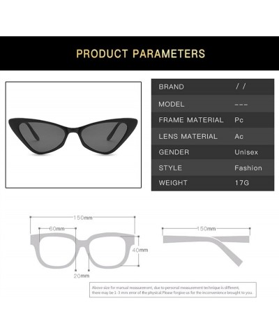 Fashion Cat Eye Triangle Sunglasses Fashion Men and Women Decorative Sunglasses (Color : B, Size : 1) 1 G $11.84 Designer