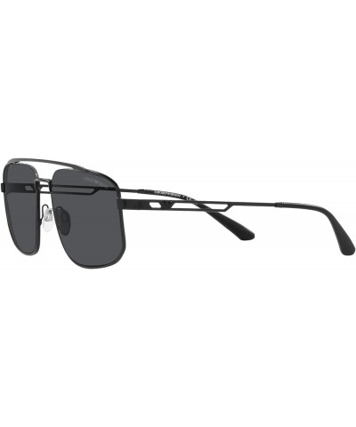 Men's Ea2139 Rectangular Sunglasses Matte Black/Dark Grey $44.36 Rectangular