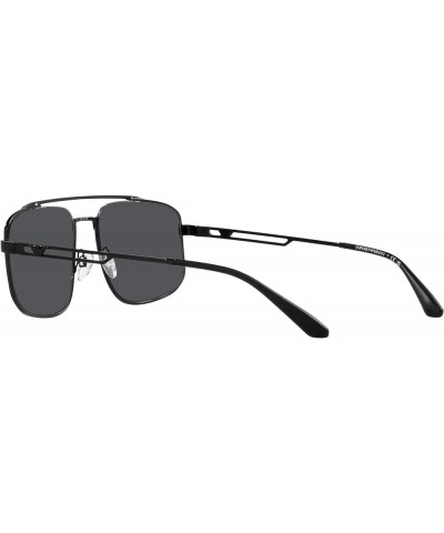 Men's Ea2139 Rectangular Sunglasses Matte Black/Dark Grey $44.36 Rectangular