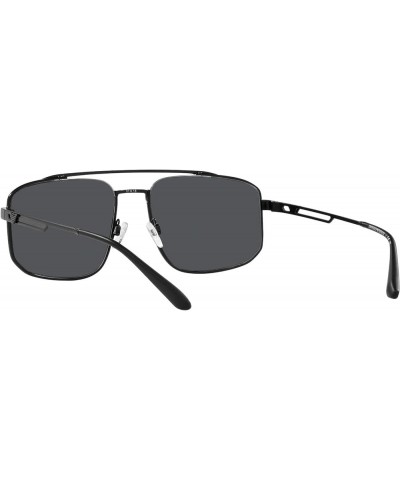 Men's Ea2139 Rectangular Sunglasses Matte Black/Dark Grey $44.36 Rectangular