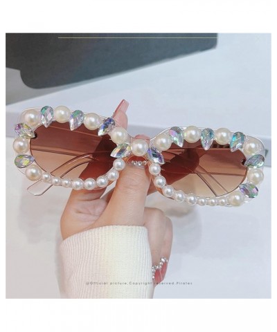 Women Crystal square Sunglasses Sparkling Trendy bling Rhinestone Sunglasses diamond Sunglasses Brown $10.96 Square