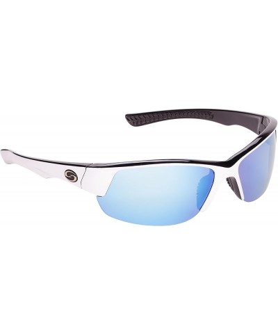 S11 Optics Gulf Polarized Sunglasses White-black Frame/White-blue Mirror - Gray Base Lens Single $23.54 Rimless