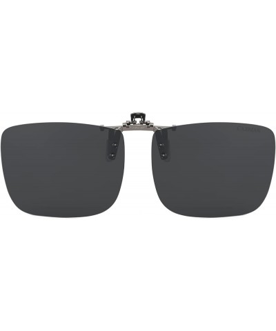 Polarized Clip On Sunglasses Over Prescription Glasses for Men Women UV Protection Dark-black 60*47mm $10.25 Rimless