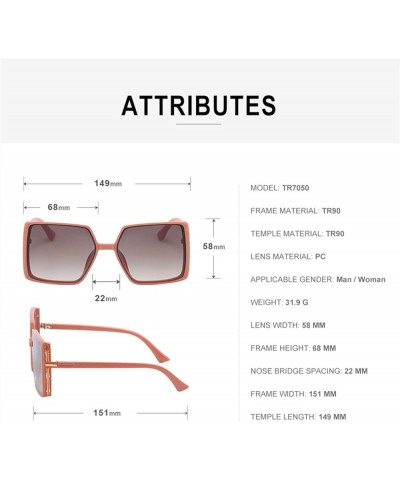 Large Frame Sunscreen Sunglasses for Men and Women (Color : D, Size : Medium) Medium D $22.96 Designer