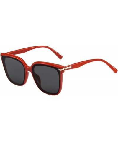 Sunglasses Women Sunglasses Retro Rectangle Eyewear Vintage Glasses Sunscreen Beach Sunglasses Cat Costume Woman Red $9.25 Av...