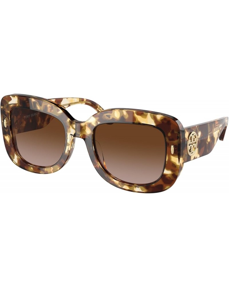 Women's Round Fashion Sunglasses Vintage Tortoise/Brown Gradient $35.17 Round