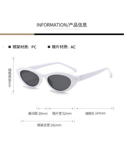 Metal Hinge Small Frame Oval Sunglasses Female Retro Sunglasses Outdoor Anti-ultraviolet Sunglasses Gray $5.71 Oval