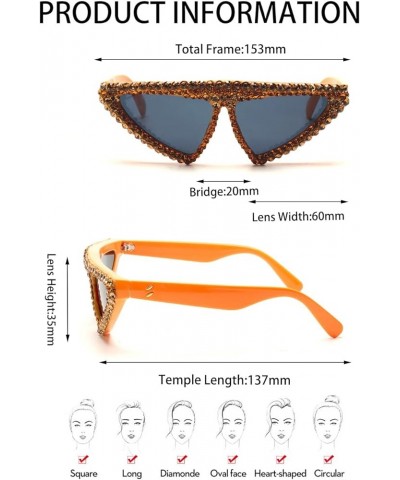 Vintage Triangle Bling Crystal Sunglasses Cute Trendy Rhinestones Party Prom Sun Glasses Yellow $9.15 Triangular