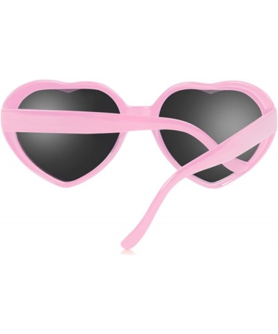 6 Pack Heart Shaped Glasses Bachelorette Rave Party Trendy Cute Photo Props for Women Girls 6pcs-pink Black $11.99 Heart