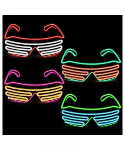 Shutter Flashing Sunglasses Light Up Glasses LED Neon Rave Glasses Glow in the Dark Party Favors Halloween Costumes Bright Co...