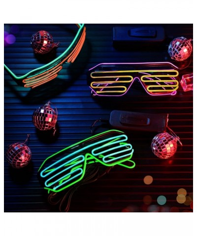 Shutter Flashing Sunglasses Light Up Glasses LED Neon Rave Glasses Glow in the Dark Party Favors Halloween Costumes Bright Co...