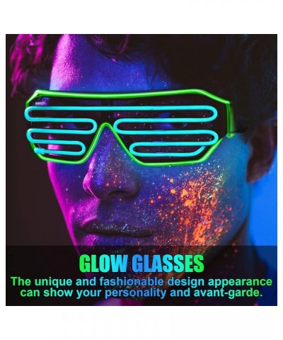 Shutter Flashing Sunglasses Light Up Glasses LED Neon Rave Glasses Glow in the Dark Party Favors Halloween Costumes Bright Co...