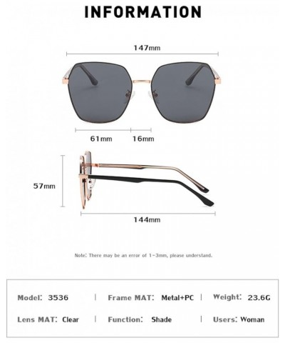 Polarized Men's and Women's Sunglasses Street Shooting Holiday Sunshade Decorative Glasses (Color : E, Size : Medium) Medium ...