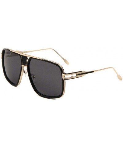 Gazelle Tycoon Aviator Sunglasses w/Multicolor Lenses Black & Gold Black $9.66 Aviator