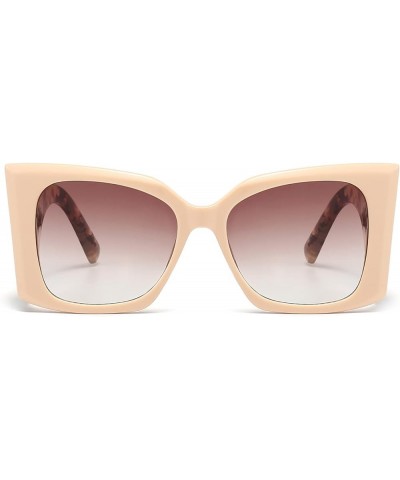 Oversized Square unglasses for Women, Trendy Big Square Sun Glasses Ladies Gafas de sol para mujeres Sunnies Beige $9.00 Over...