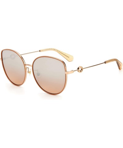 Women's Sicilia/G/S Cat Eye Sunglasses, Red Gold, 60mm, 17mm $39.04 Designer