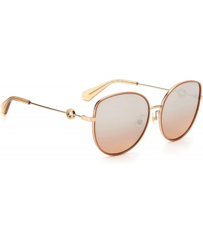 Women's Sicilia/G/S Cat Eye Sunglasses, Red Gold, 60mm, 17mm $39.04 Designer