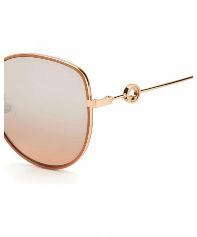 Women's Sicilia/G/S Cat Eye Sunglasses, Red Gold, 60mm, 17mm $39.04 Designer