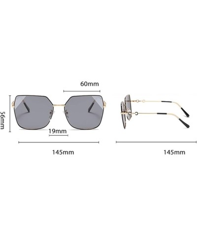 Large Metal Frame Fashion Polarized Sunglasses for Men and Women Outdoor Driving Vacation Sunshade (Color : B, Size : Medium)...