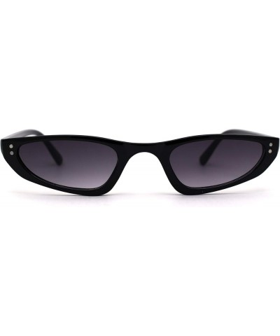 Womens Narrow Cat Eye Mod Plastic Sunglasses Black Smoke $9.87 Cat Eye