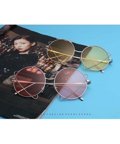 Exaggerated Personality Metal Round Sunglasses, Photo- Decorated Glasses, Outdoor Sunshade and Sunscreen Windshield (Color : ...