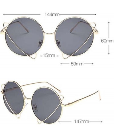 Exaggerated Personality Metal Round Sunglasses, Photo- Decorated Glasses, Outdoor Sunshade and Sunscreen Windshield (Color : ...