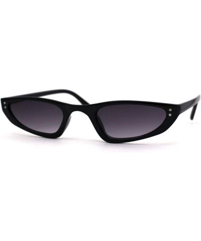 Womens Narrow Cat Eye Mod Plastic Sunglasses Black Smoke $9.87 Cat Eye