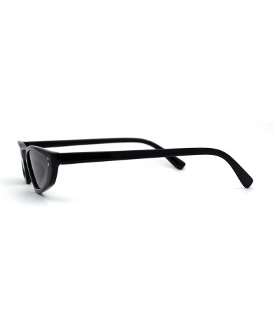 Womens Narrow Cat Eye Mod Plastic Sunglasses Black Smoke $9.87 Cat Eye