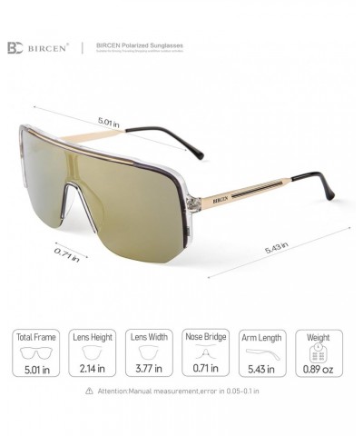 Polarized Sunglasses for Men UV - Protection Wrap Around Trendy Mens Shady Rays Sport Shades for Golf Cycling Fishing B-light...