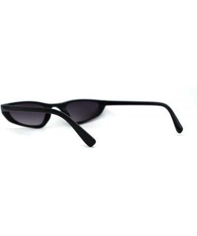 Womens Narrow Cat Eye Mod Plastic Sunglasses Black Smoke $9.87 Cat Eye