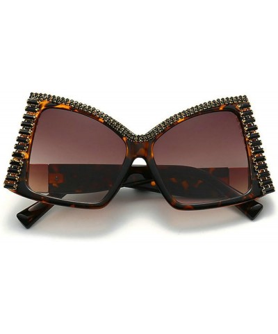 Oversized Diamond Butterfly Sunglasses Women Rhinestone Trends Unique Irregular Outdoor Decorative Sun Glasses Leopard $9.69 ...