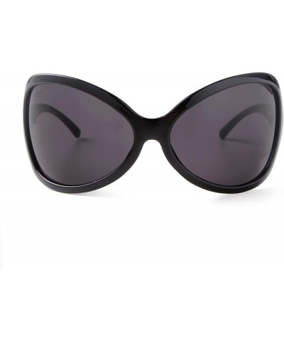 Fashion Y2K Sunglasses Womens Trendy Oversized Butterfly Shape Sun Glasses Futuristic Gafas de sole Black $10.79 Aviator