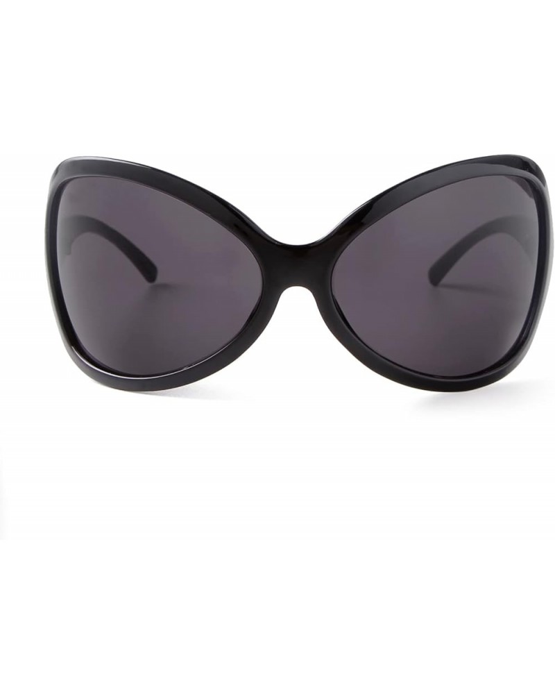 Fashion Y2K Sunglasses Womens Trendy Oversized Butterfly Shape Sun Glasses Futuristic Gafas de sole Black $10.79 Aviator