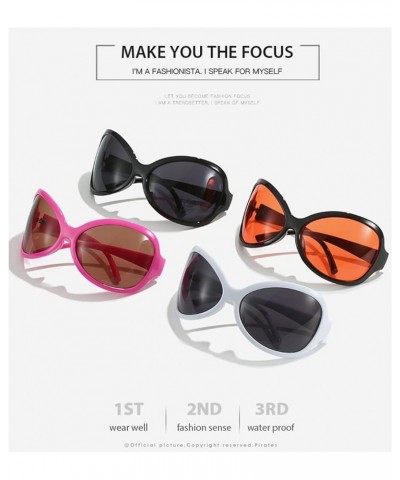 Fashion Y2K Sunglasses Womens Trendy Oversized Butterfly Shape Sun Glasses Futuristic Gafas de sole Black $10.79 Aviator