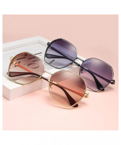 Fashion Street Shot Woman Sunglasses Outdoor Vacation Beach (Color : B, Size : Medium) Medium E $22.41 Designer