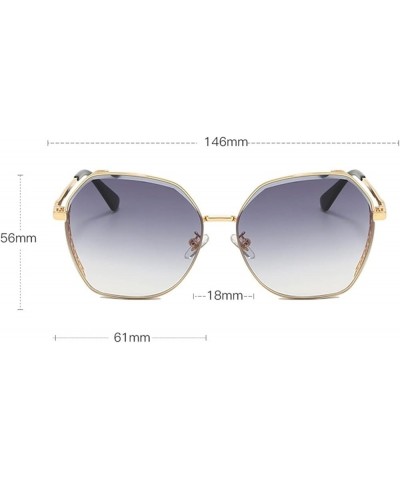 Fashion Street Shot Woman Sunglasses Outdoor Vacation Beach (Color : B, Size : Medium) Medium E $22.41 Designer