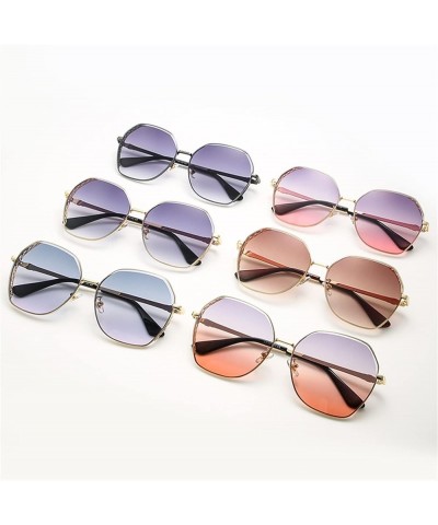 Fashion Street Shot Woman Sunglasses Outdoor Vacation Beach (Color : B, Size : Medium) Medium E $22.41 Designer