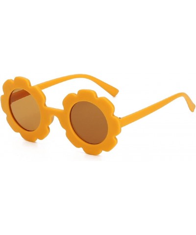 Round Flower Sun Glasses Girls Boys Sport Shades Glasses UV400 Eyewear (Color, Size : Yellow Tea) $28.55 Sport