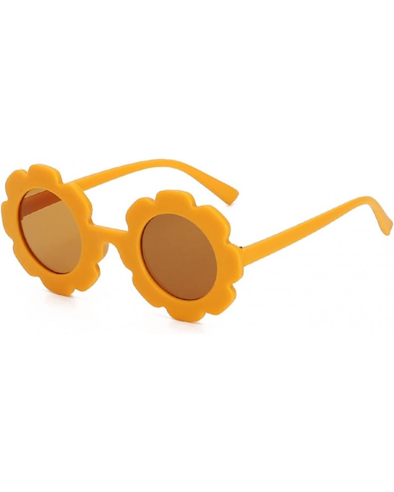 Round Flower Sun Glasses Girls Boys Sport Shades Glasses UV400 Eyewear (Color, Size : Yellow Tea) $28.55 Sport