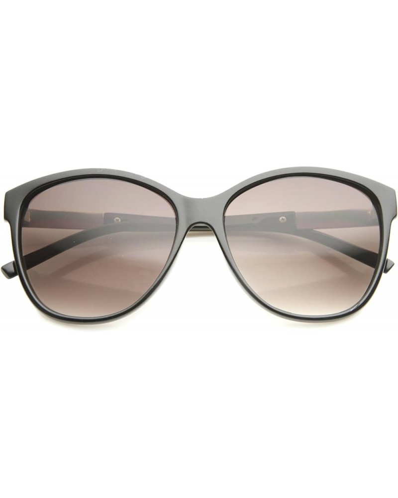 Women's Glam Fashion Metal Temple Oversize Cat Eye Sunglasses 59mm Black-silver / Lavender $9.43 Cat Eye