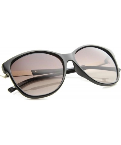 Women's Glam Fashion Metal Temple Oversize Cat Eye Sunglasses 59mm Black-silver / Lavender $9.43 Cat Eye