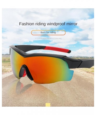 New sports sunglasses for men and women outdoor riding sunglasses for bicycle windshields Black Frame-blue $10.42 Sport