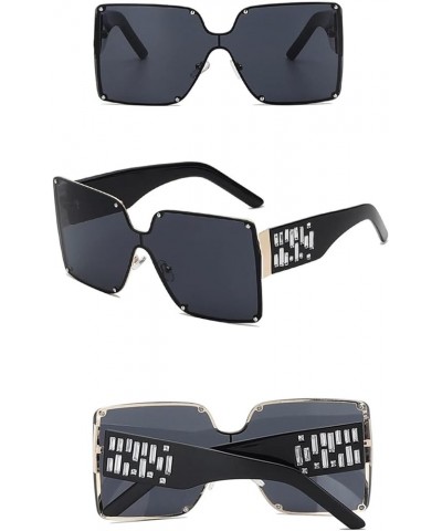 Large Frame Square Men and Women Outdoor Sunglasses, Beach Street Glasses (Color : E, Size : Medium) Medium C $18.20 Designer