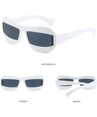 Irregular Square Sunglasses For Women Men Fashion Retro Hip Hop Sun Glasses Trending Shades UV400 party Eyeglasses White $10....