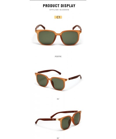 Square Men and Women Fashion Sunglasses Outdoor Outdoor Holiday Beach Sunglasses (Color : B, Size : 1) 1 F $12.43 Designer