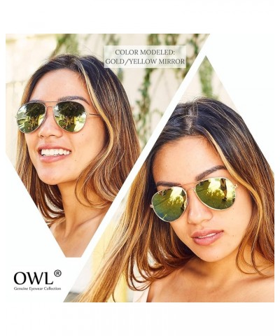 Aviator Style Fashion Sunglasses Metal Frame Colored and Mirrored Lens UV Protection Silver / Mirror $8.68 Pilot