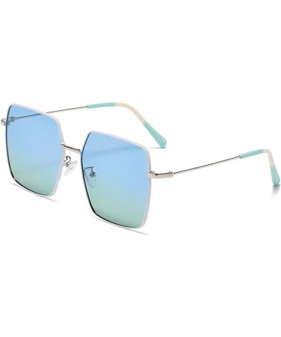 Metal Large Frame Polarized Sunglasses Uv400 Protective Neutral Sunglasses E $29.24 Designer