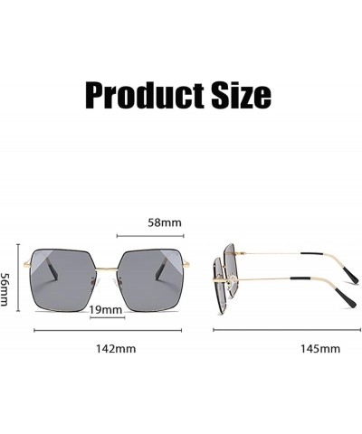 Metal Large Frame Polarized Sunglasses Uv400 Protective Neutral Sunglasses E $29.24 Designer