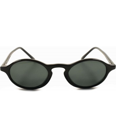 Classic Vintage Retro 80s Hipster Mens Womens Small Oval Round Sunglasses Black $10.43 Round