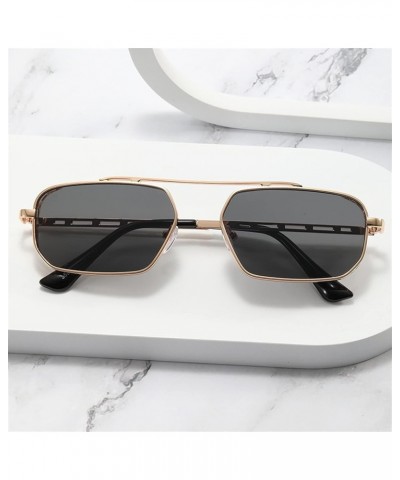 Metal Square Large Frame Men and Women Hip-hop Prom Party Decorative Sunglasses (Color : C, Size : 1) 1 E $13.57 Designer